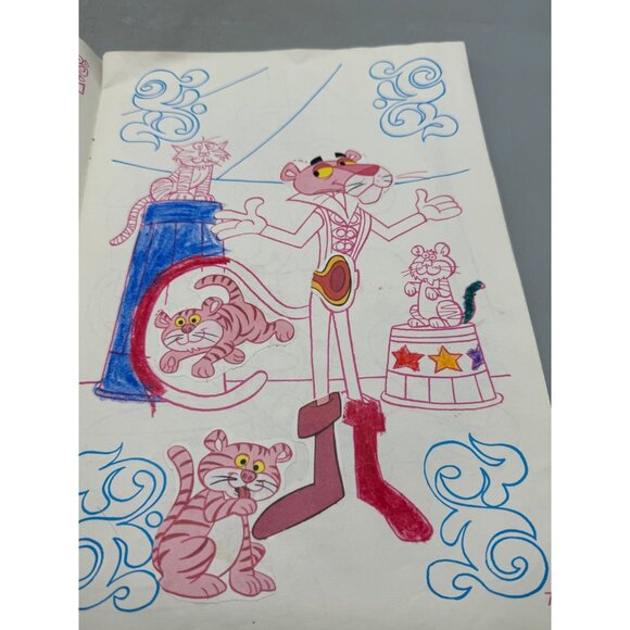 golden the pink panther at the circus sticker fun paperback book 1983 English RE - Picture 9 of 10